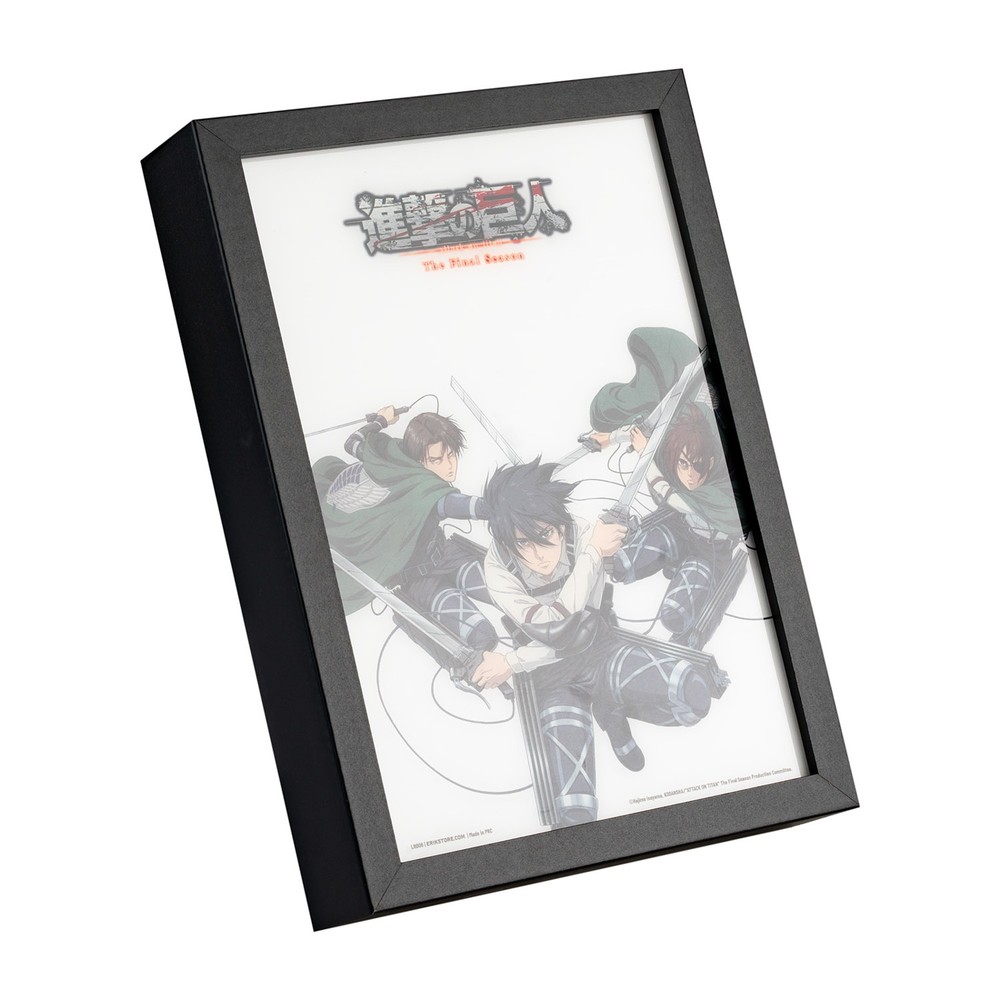 Grupo Erik Attack On Titan - Led Afbeelding met lijst - Multicolours